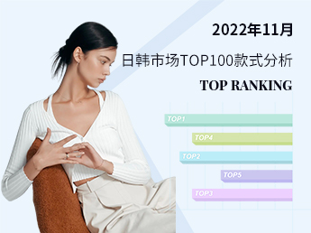 2022年11月日韩市场TOP100款式分析